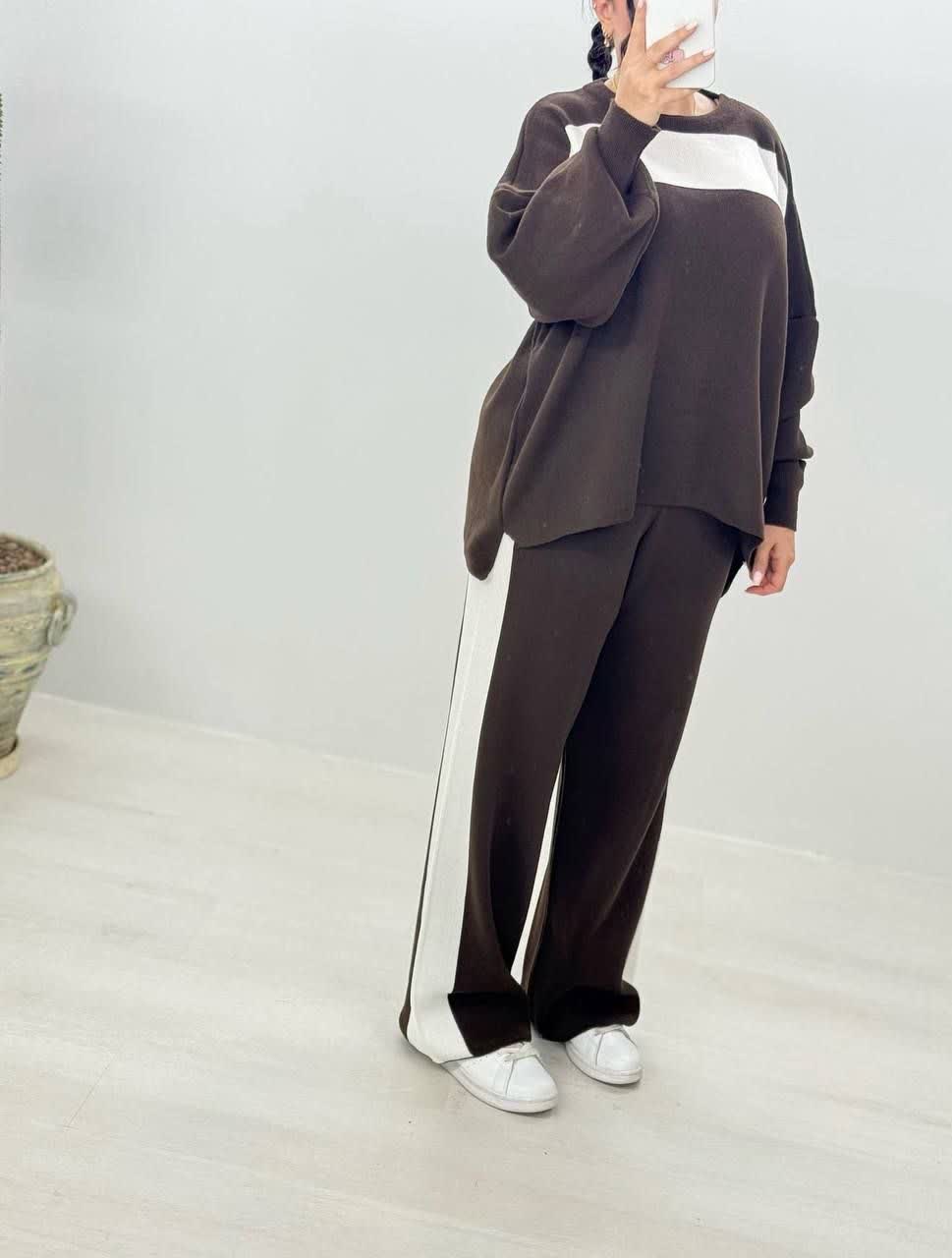 ست بلوز شلوار بافت