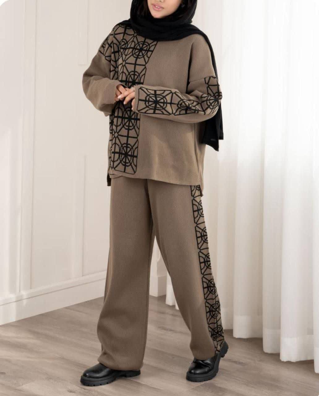 ست بلوز شلوار طرح دار